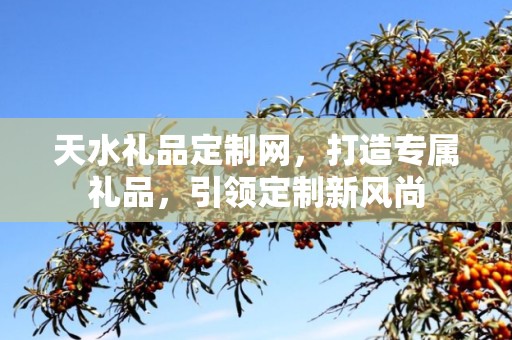天水礼品定制网，打造专属礼品，引领定制新风尚